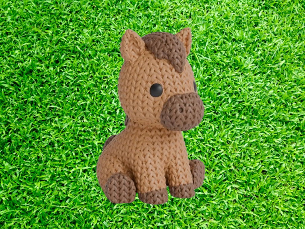 Figurine cheval tricot 3D • Statue déco artisanale • Cadeau original • 2 tailles et 14 couleurs