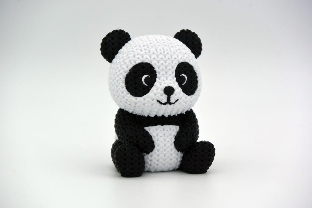 Figurine panda tricot 3D • Figurine artisanale mignonne • Cadeau original • 2 tailles et 14 couleurs