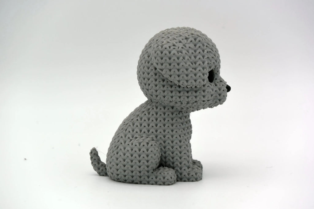 Figurine chien tricot 3D • Sculpture artisanale • Déco mignonne • 3 tailles et 14 couleurs
