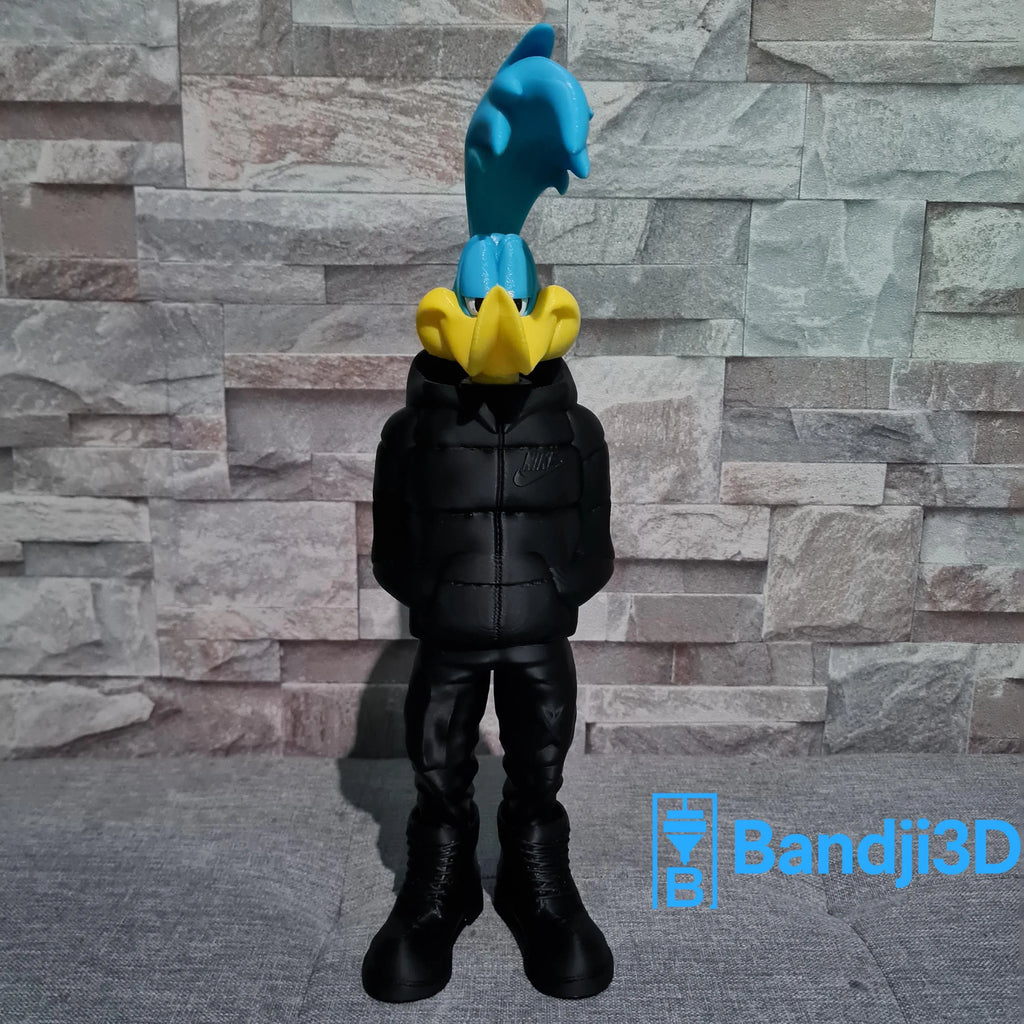 Figurine inspirée de l’univers Road Runner (Bip Bip) Streetwear – 34 cm – Couleur Personnalisable – Déco Pop Culture Impression 3D