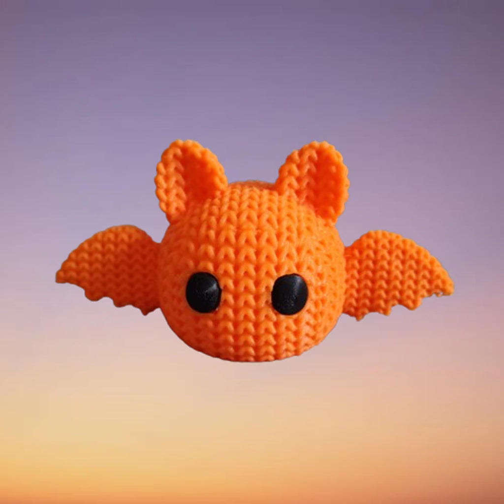 Chauve-souris Halloween – Figurine tricotée en 3D – Déco automne cosy