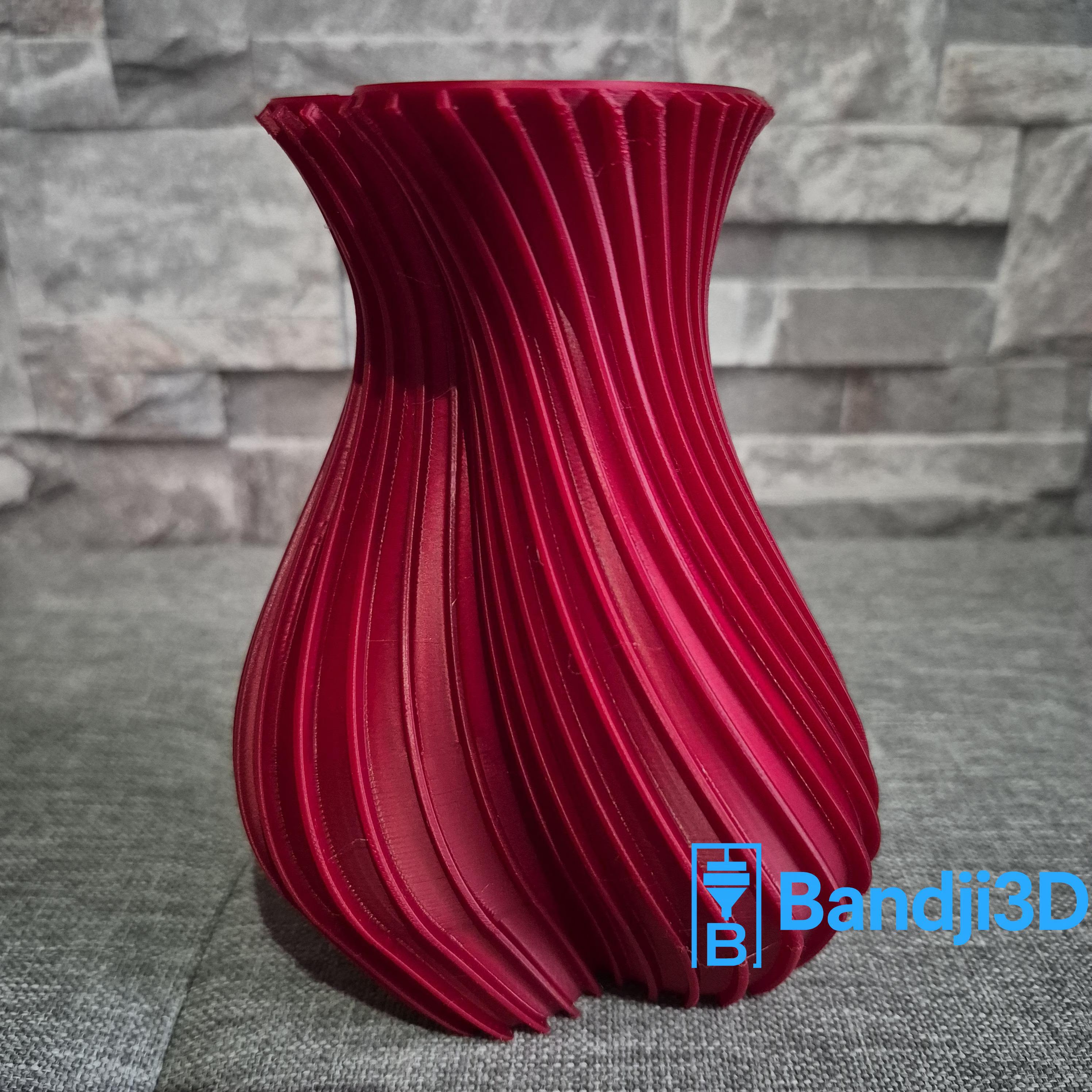 Vase design en forme de cœur – Impression 3D – Cadeau Saint-Valentin – 3 tailles (14 cm / 18 cm / 24 cm) – Déco moderne et romantique