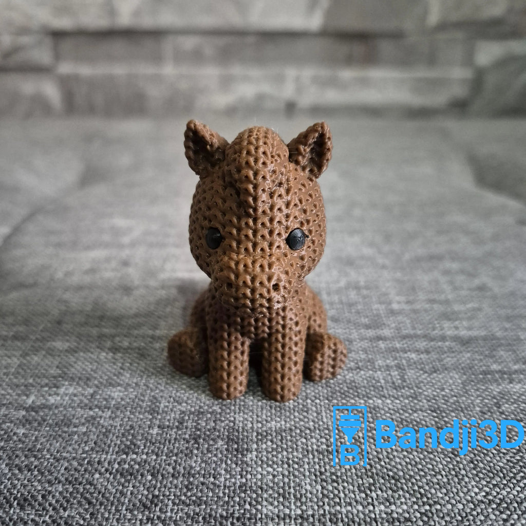 Figurine cheval tricot 3D • Statue déco artisanale • Cadeau original • 2 tailles et 14 couleurs