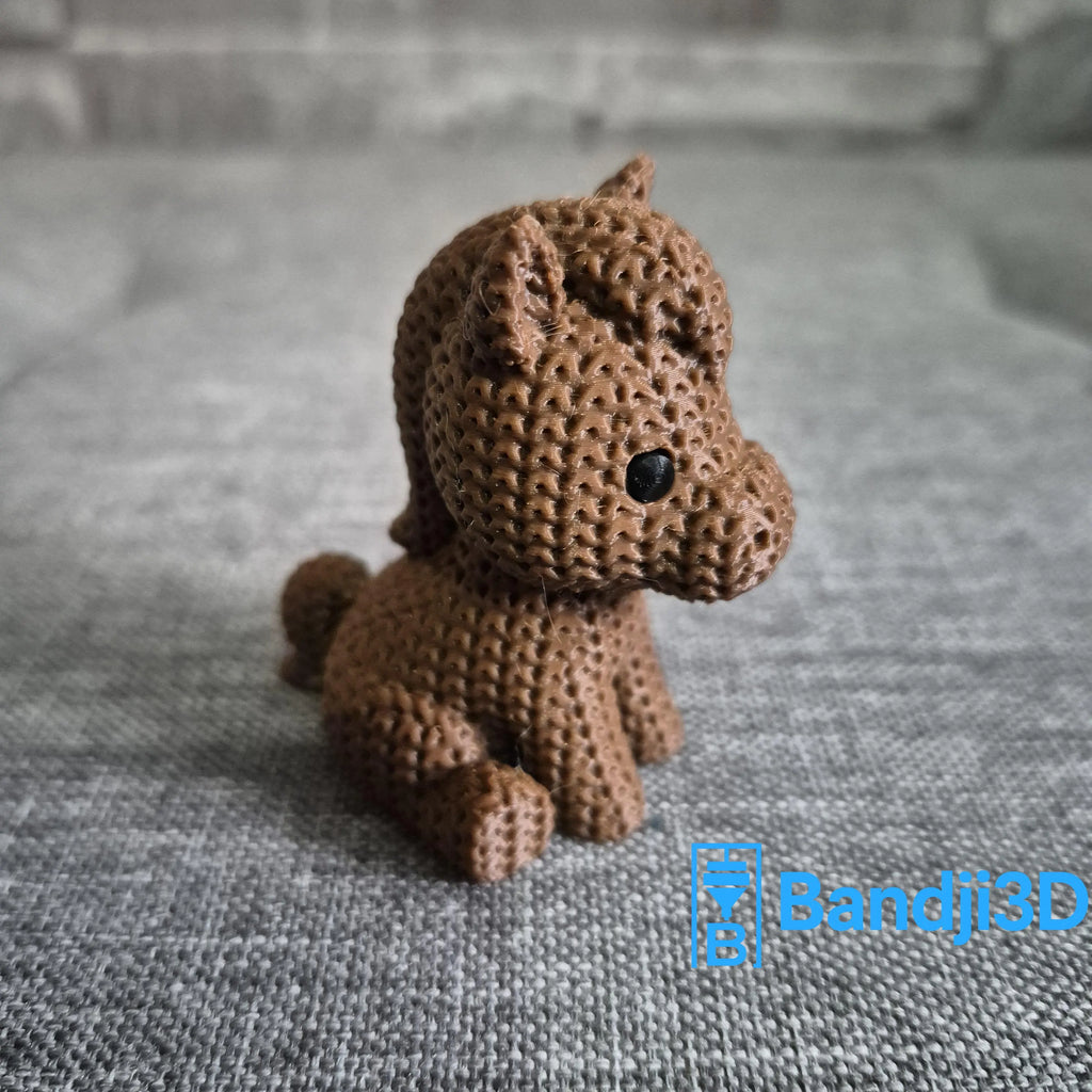 Figurine cheval tricot 3D • Statue déco artisanale • Cadeau original • 2 tailles et 14 couleurs
