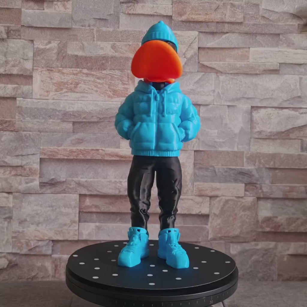 Figurine inspirée de l’univers Daffy Duck streetwear – Édition collector personnalisable – Statue déco cartoon impression 3D